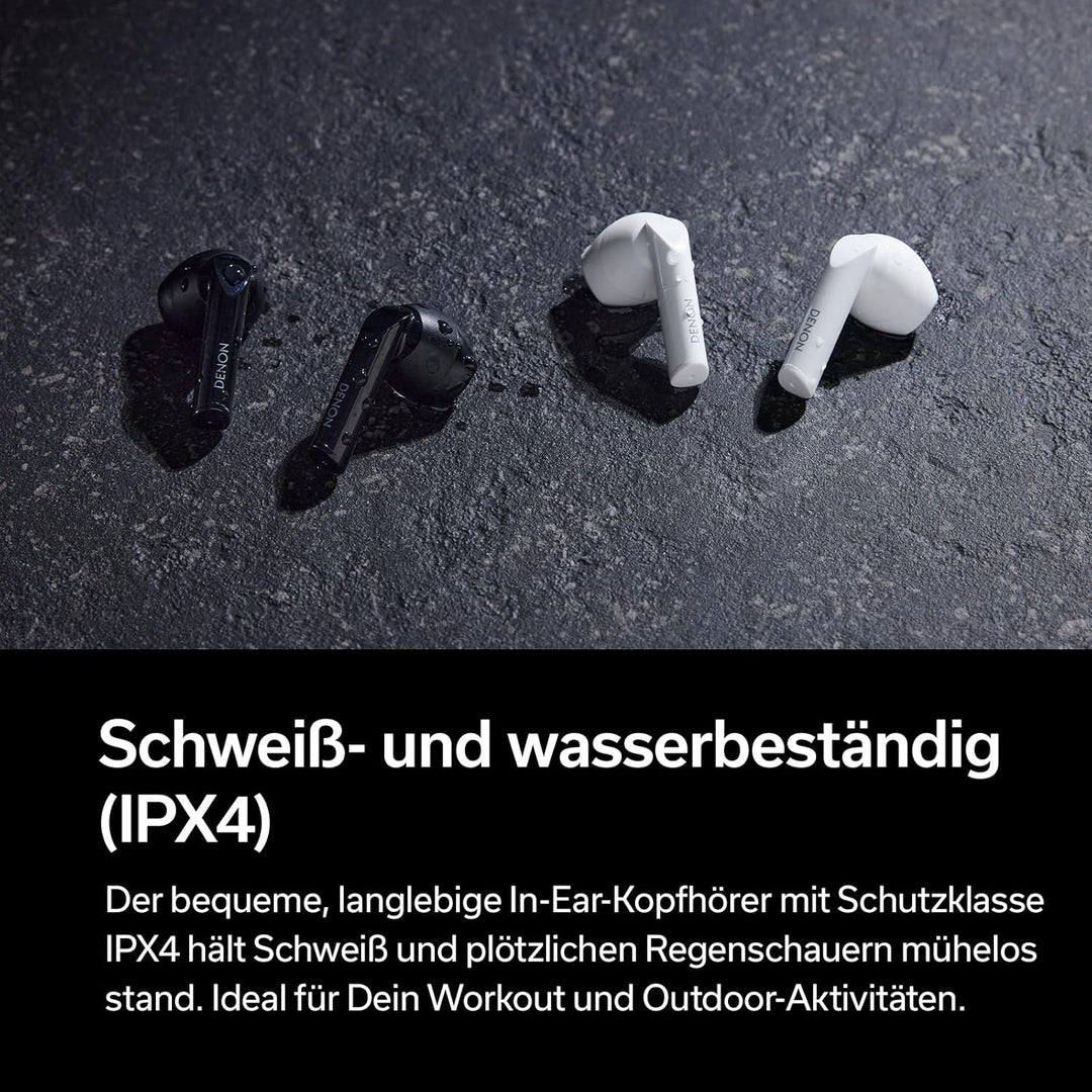Denon AH-C500W True Wireless In-Ear-Kopfhörer, wasserresistente Bluetooth-Kopfhörer mit eingebautem