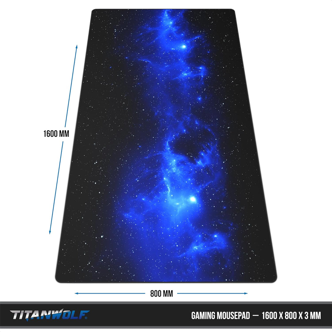 Titanwolf XXXL Übergrösse Mauspad 1600x800mm, Gaming Mousepad Gross,160x80 cm Tischunterlage Large S