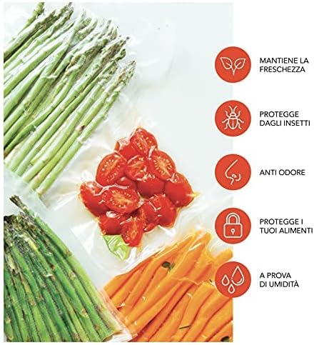 Sofidream Vakuumbeutel für Lebensmittel – 100 geprägte Umschläge x Sous Vide, Rezeptbuch eBook und P