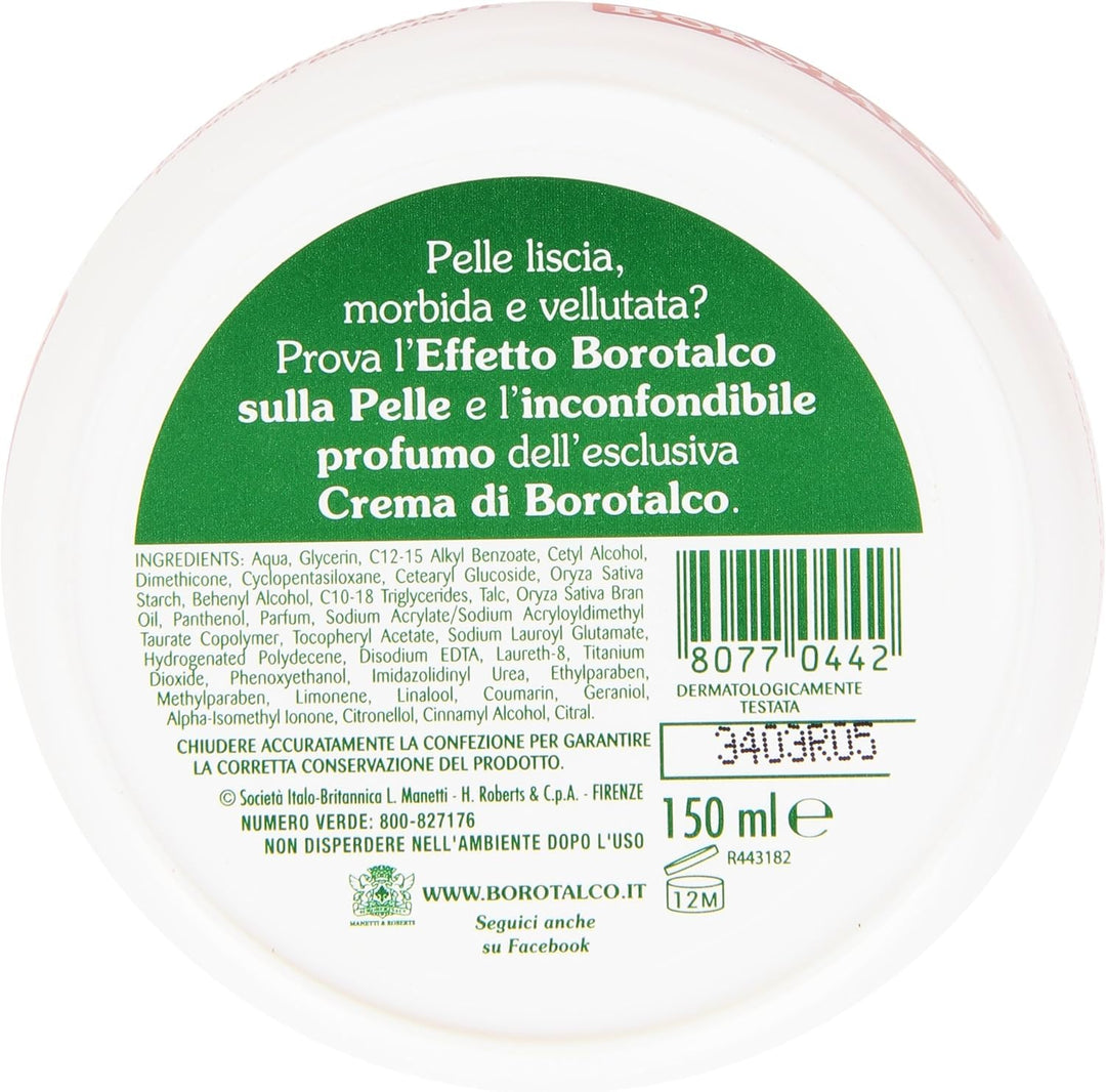 6x BOROTALCO creme body cream Körpercreme Körperpflege 150ml pflege Körper crema 150 ml (6er Pack),