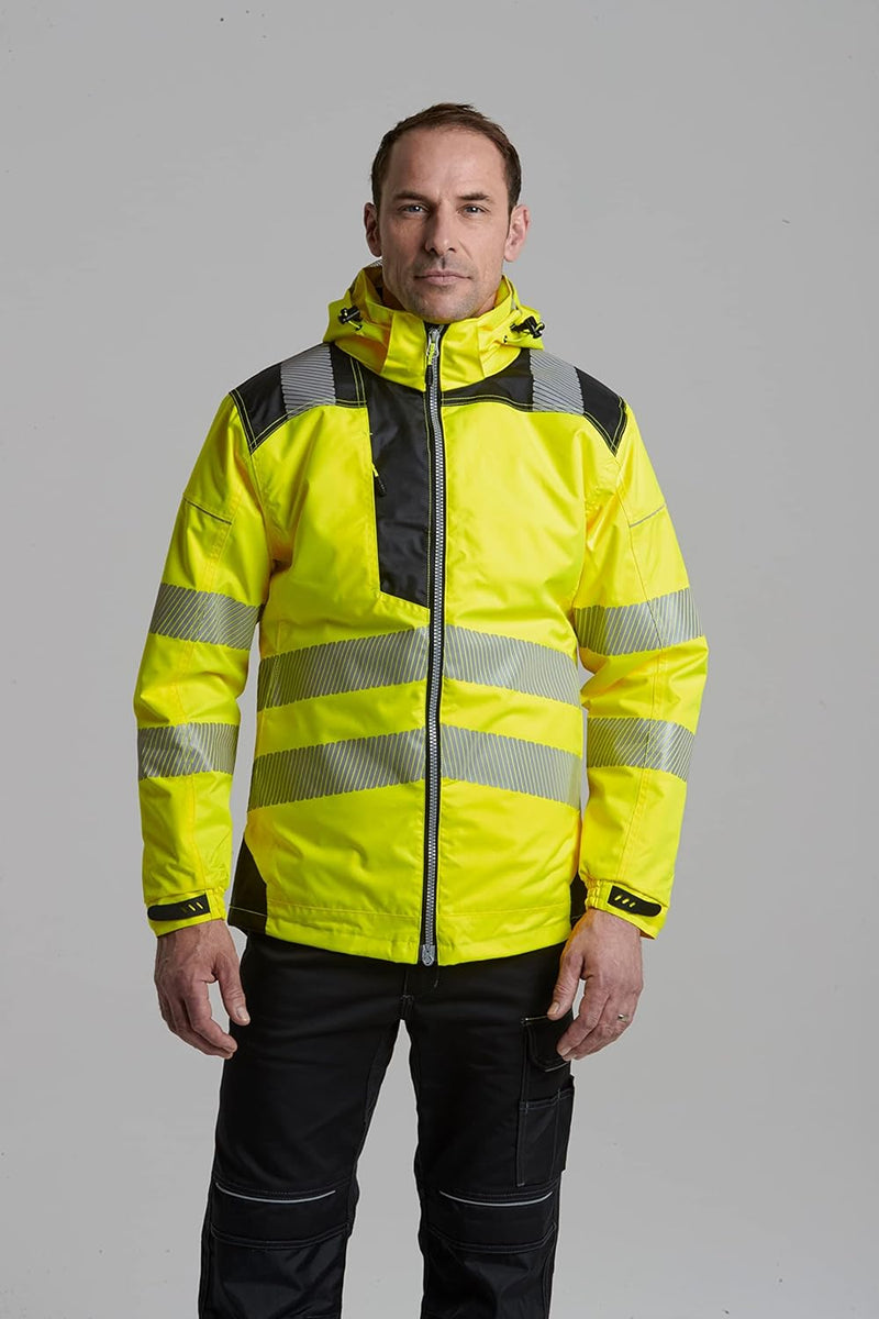 Portwest T400YBR4XL Vision Regen- und Warnschutzjacke, Grösse 4XL, Gelb/Schwarz 4XL gelb / schwarz,