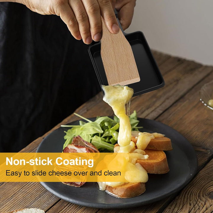 ipow Raclette Pfännchen 8 Stück, Mini Raclette Pfännchen Ersatz Antihaftbeschichtet für Raclette Zub