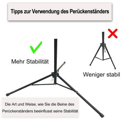 xnicx Perückenständer für Frisierköpfe,Beauty 90-137cm Perückenkopf Perückenständer übungskopf Frise