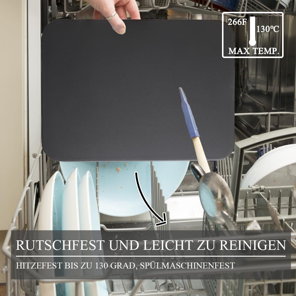 AKINOYAMA TPU Schneidebrett Extra Large rutschfest und leicht zu reinigen spülmaschinenfest BPA-frei