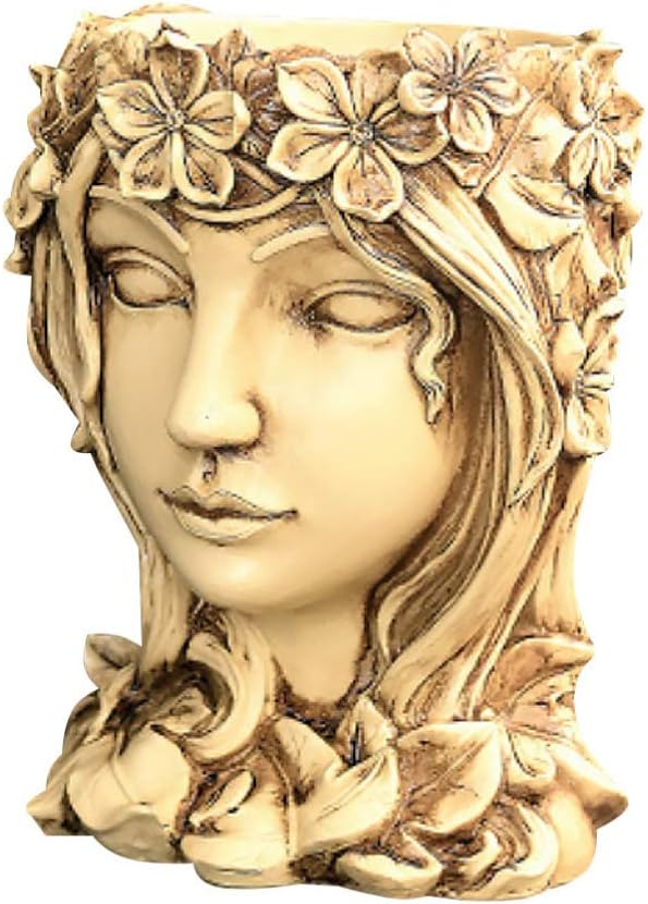 Happyyami 1stk Blumentopf Göttin Kopf Pflanzer Skulptur Blumenvase Pflanzgefäss Für Göttinnenstatuen