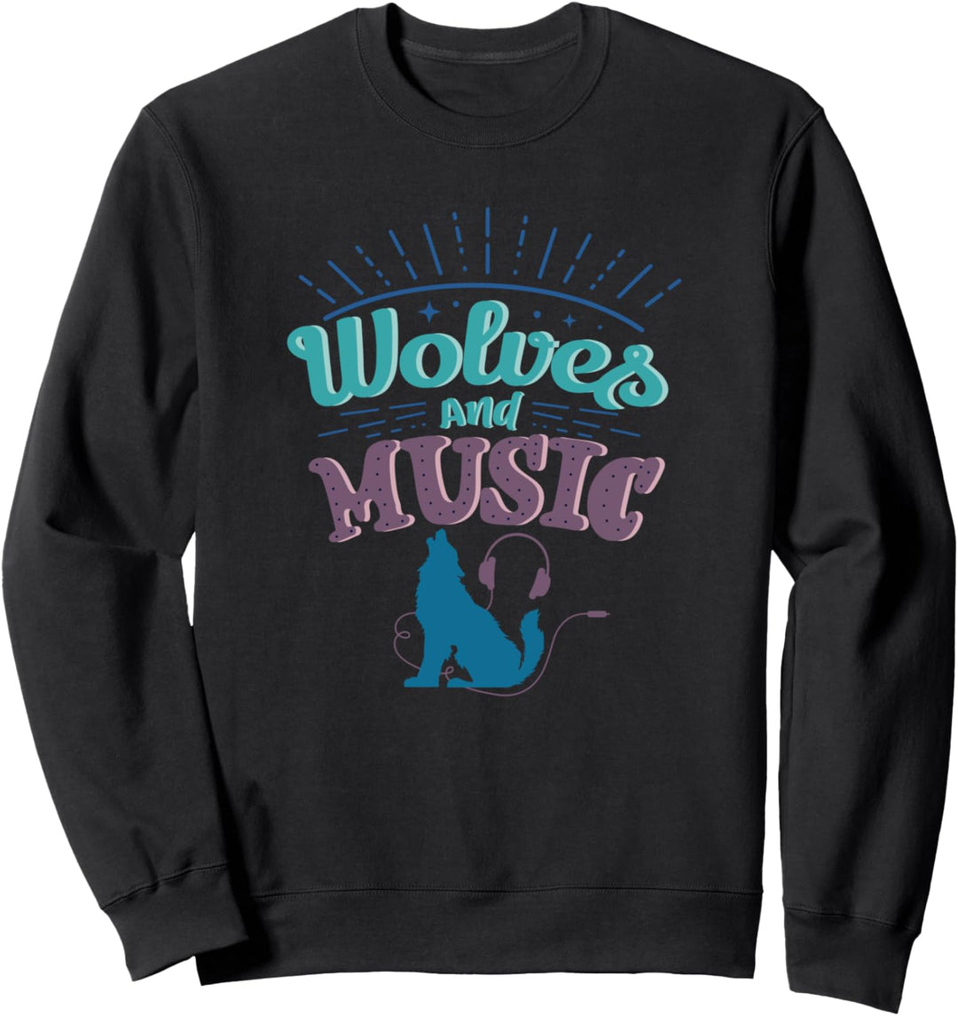 Musik und Wölfe Sound-Musiker Wolf Sweatshirt