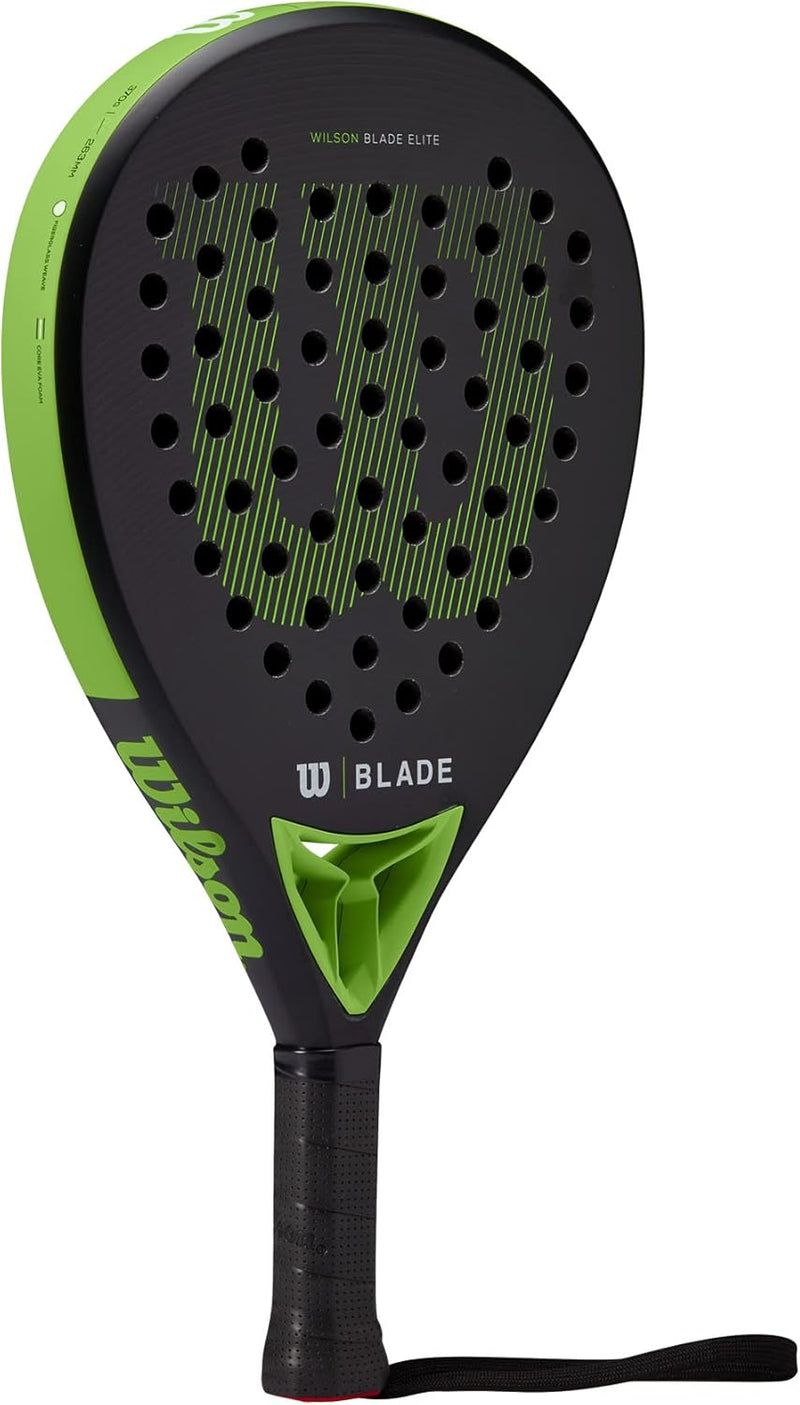 Wilson Padel-Schläger Blade Elite v2, Carbon-Glasfaser-Komposit/Eva, 365 g, Kopfgrösse 510 cm², Schw