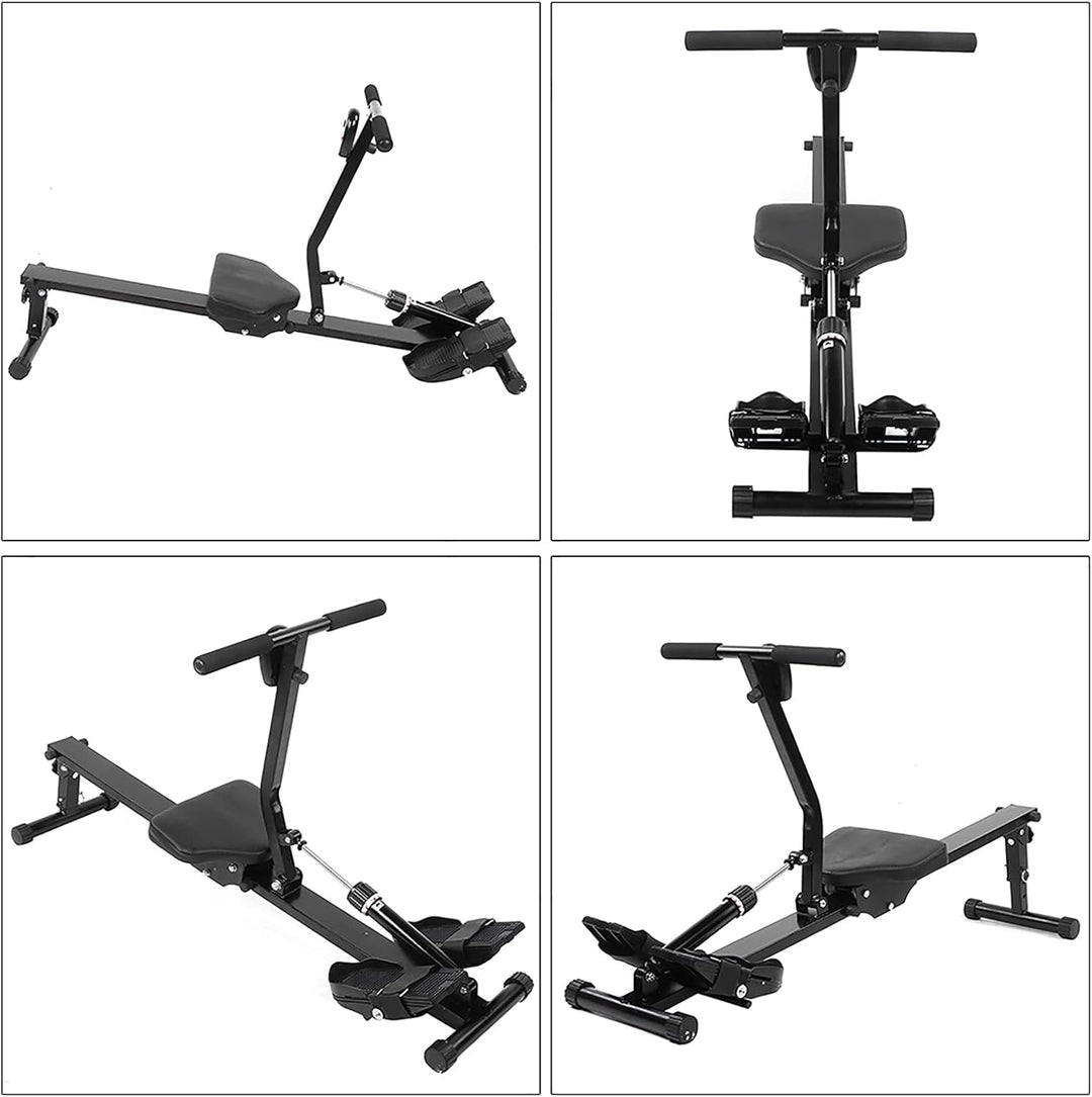 lyrlody Rudergerät Faltbar mit Magnetbremssystem, Digitaler Fitness-Rudermaschine, Einstellbarer Wid