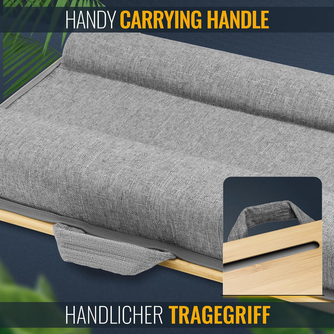 RICOO Laptopkissen Knietablett mit Kissen XXL Betttablett Laptoptisch Bambus &amp; Mauspad Schoss Kissen