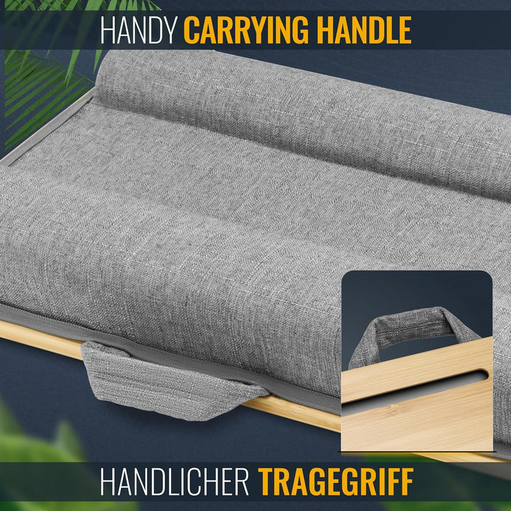 RICOO Laptopkissen Knietablett mit Kissen XXL Betttablett Laptoptisch Bambus &amp; Mauspad Schoss Kissen