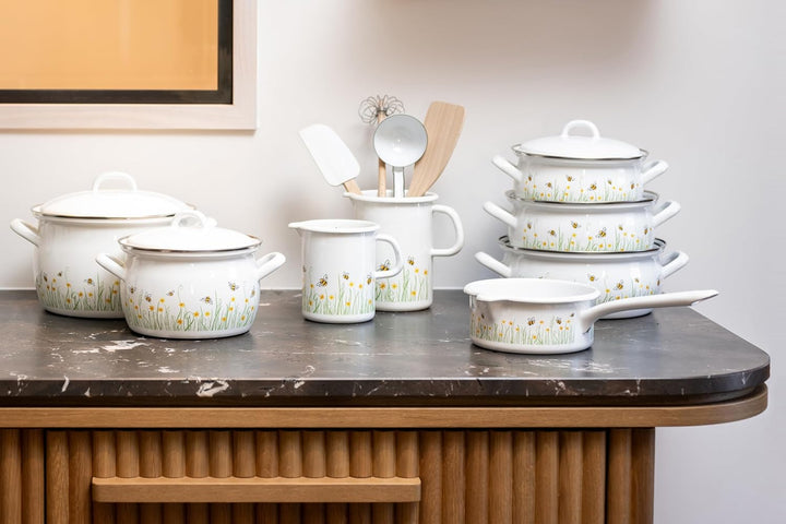 Riess, 0166-137, Fleischtopf mit Deckel, 20cm, 3.5L, LBH 27 x 22 x 19 cm, Gewicht 1.6 kg, COUNTRY- B