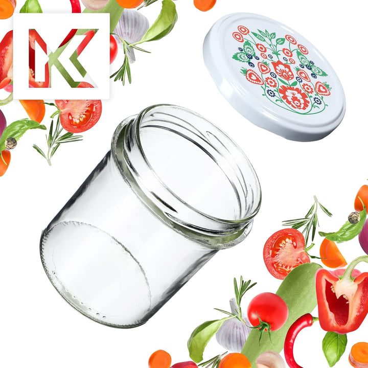 KADAX 10er Set Marmeladengläser 350ml TO82, Einmachgläser Vorratsgläser Mason Jar mit Schraubdeckel,