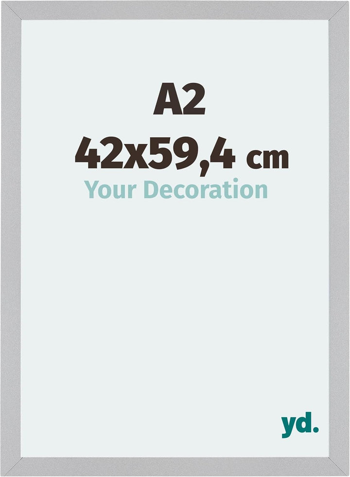yd. Your Decoration - Bilderrahmen DIN A2 42x59,4 cm - Bilderrahmen aus MDF mit Acrylglas - Antirefl