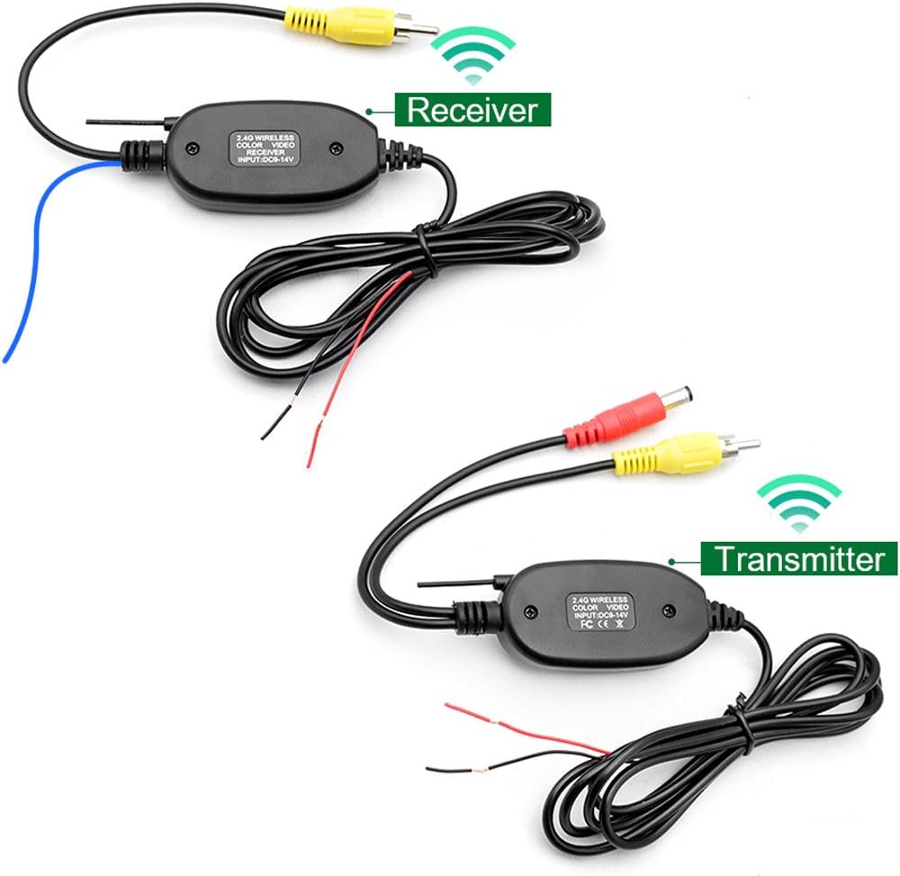 NEU 2.4GHz Wireless Video Rückfahrkamera RCA Video Sender Empfänger Kit für Auto Rückfahrkamera Moni