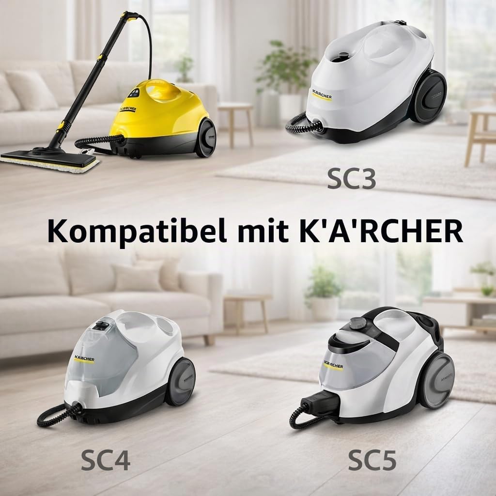 5 Stück Bodendüsen Set für Kärcher EasyFix Dampfreiniger SC 2, SC 3, SC 4, SC 5, Ersatz Bodendüse in