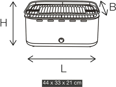 Barbecook Rauchfreier Holzkohlegrill Tischgrill mit Tragetasche geeignet für Balkon als Outdoor Camp