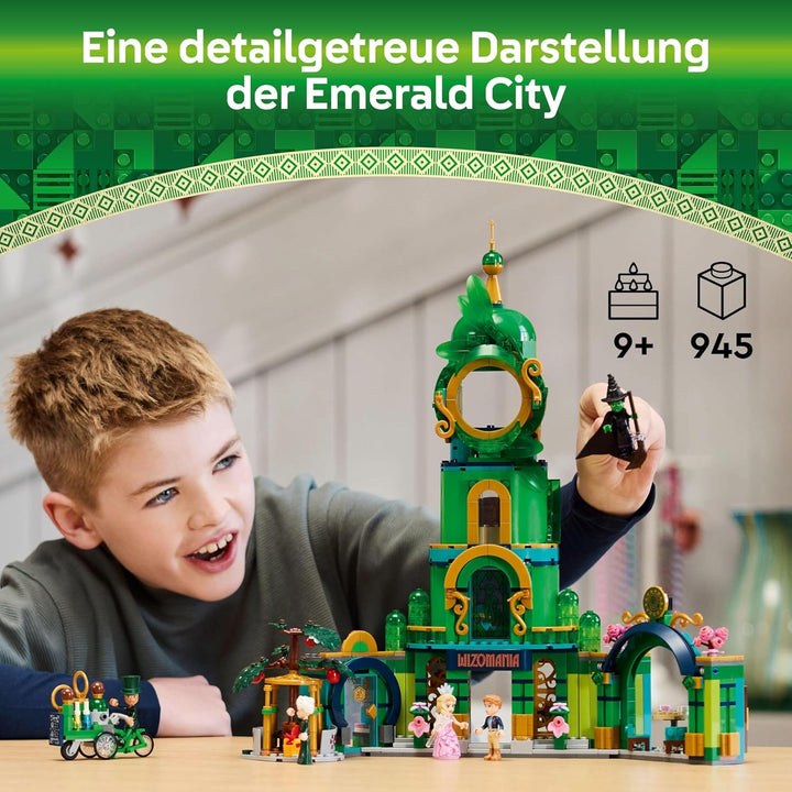 LEGO Wicked Willkommen in Emerald City, Spielzeug mit Turm, Glinda und Elphaba Mini-Puppen, Geschenk