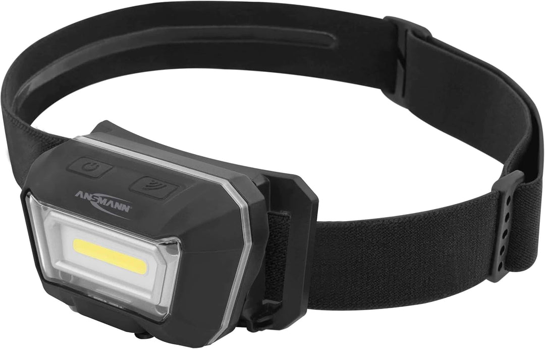 ANSMANN HD280RS LED-Kopflampe, superleicht, dezent, kompakt mit einstellbarem Kopfband, wiederauflad