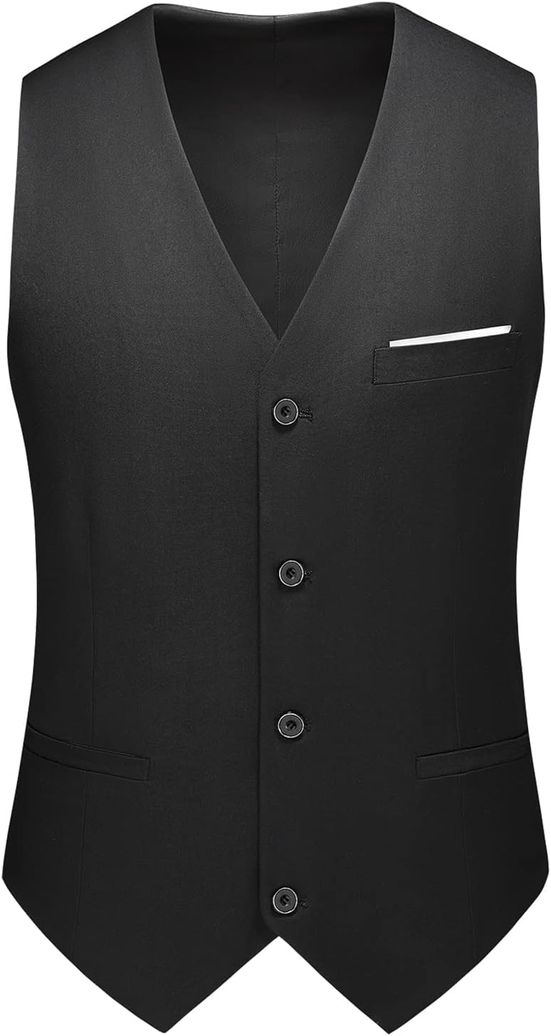 KUDMOL Herren 3-Stücke Anzug Business EIN Knopf Smoking Anzug für Männer Smoking Klassische Blazer W