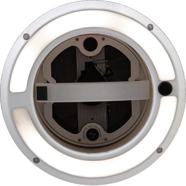 MAXXAIR Pilzdachlüfter Maxxfan Dome Plus, 15cm, mit LED-Beleuchtung, Weiss, Manuell, für Dach- oder