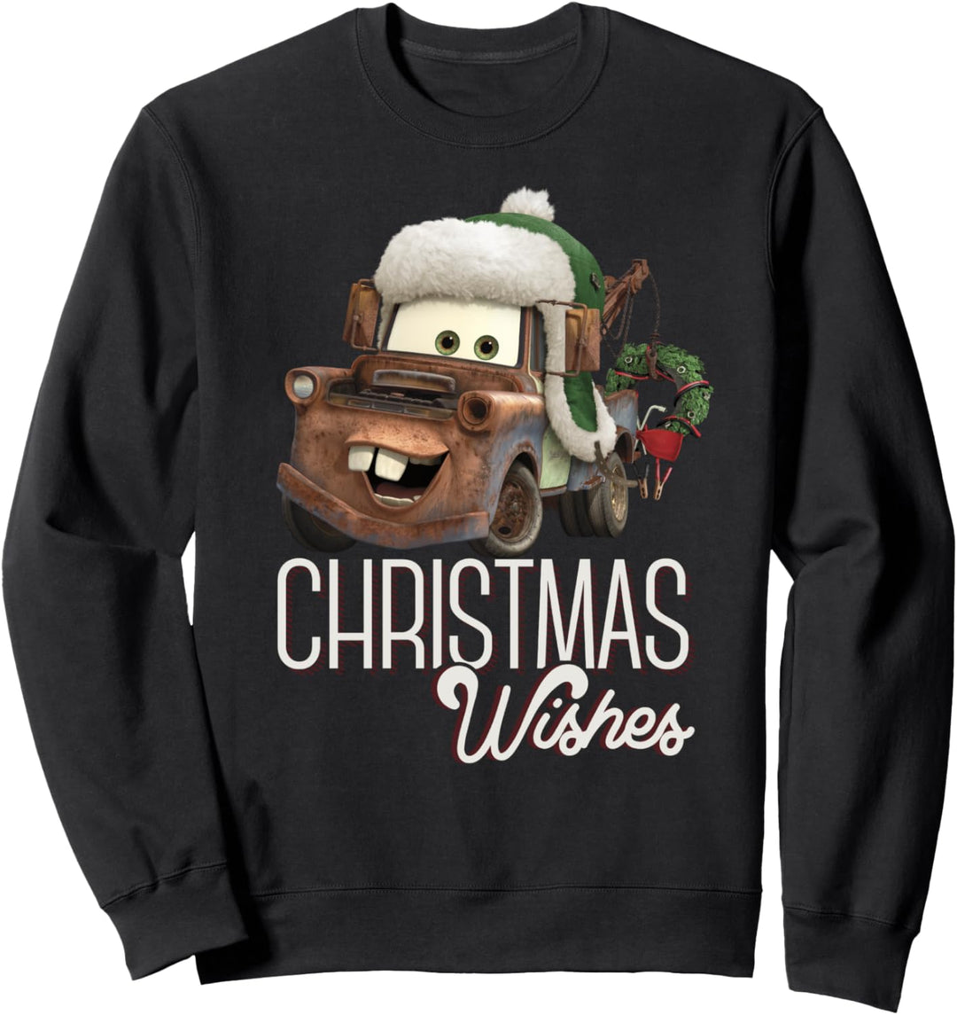Disney Pixar Cars Tow Mater Weihnachten Wishes Portrait Sweatshirt
