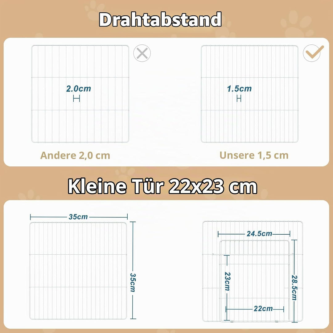 EUGAD Freilaufgehege Kaninchen, Meerschweinchen Gehege, Gehege für Kleintiere, Kleintiergehege, Frei