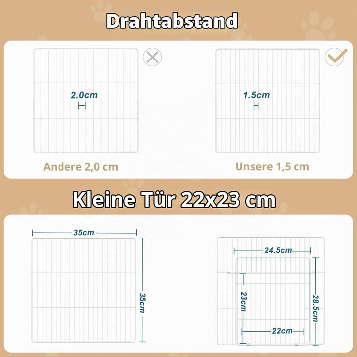 EUGAD Freilaufgehege Kaninchen, Meerschweinchen Gehege, Gehege für Kleintiere, Kleintiergehege, Frei