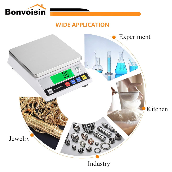 Bonvoisin 7500, 0.1g Zählwaage 3-10 kg OPTIONAL, 0,1 g Digitale Genaue Analytische Elektronische Waa