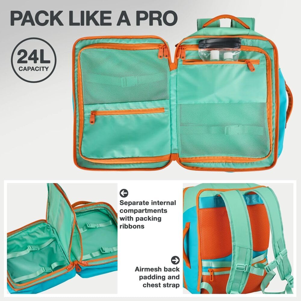 Cabin Max Handgepäck-Rucksack 40x30x20 Ryanair Reiserucksack für Flugzeug 24L Drift, 24L Drift