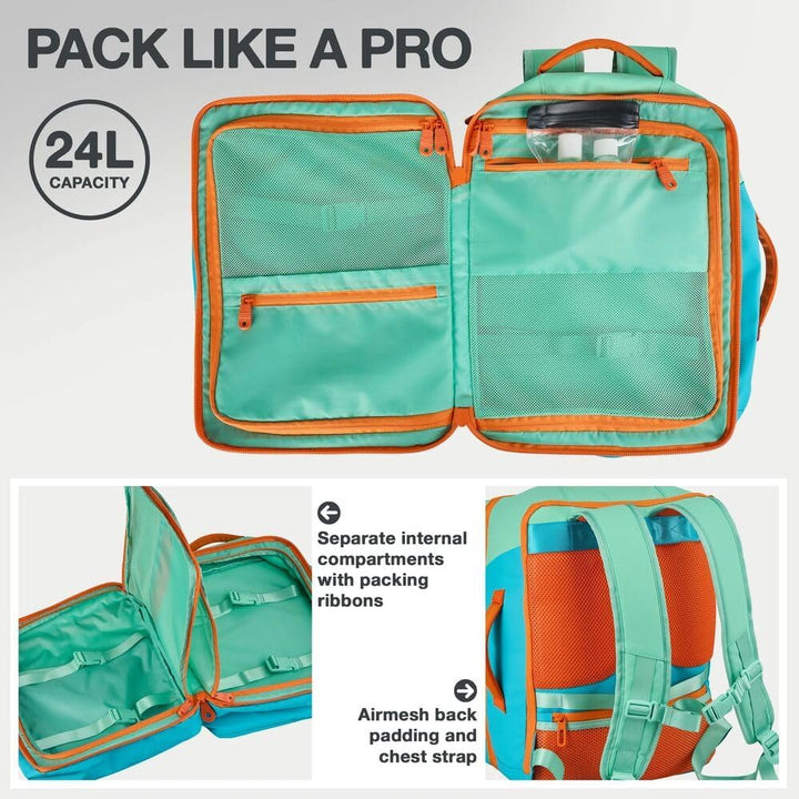 Cabin Max Handgepäck-Rucksack 40x30x20 Ryanair Reiserucksack für Flugzeug 24L Drift, 24L Drift