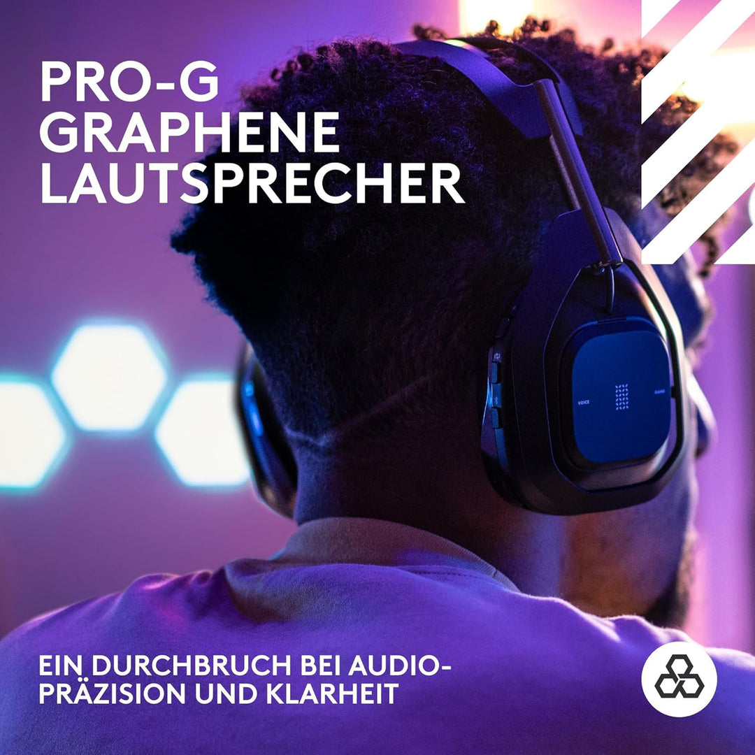 Logitech G Astro A50 X LIGHTSPEED, Kabelloses Gaming-Headset + Basisstation – PRO-G GRAPHENE, PLAYSY