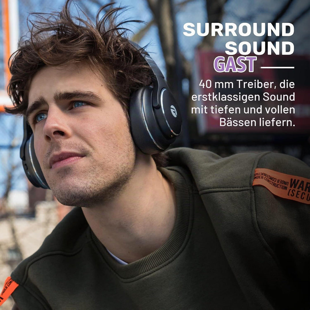 Raycon Everyday Kabellose Bluetooth Over Ear Kopfhörer, mit aktiver Geräuschunterdrückung, Bewusstse
