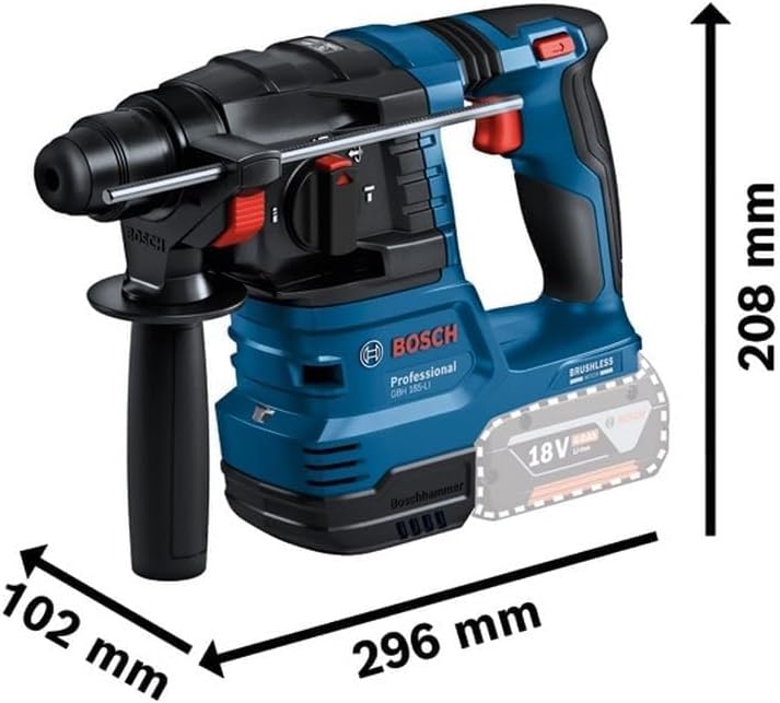 Bosch Professional 18V System Akku-Bohrhammer GBH 18V-22 (mit SDS plus, ideal zum Bohren von 6- bis