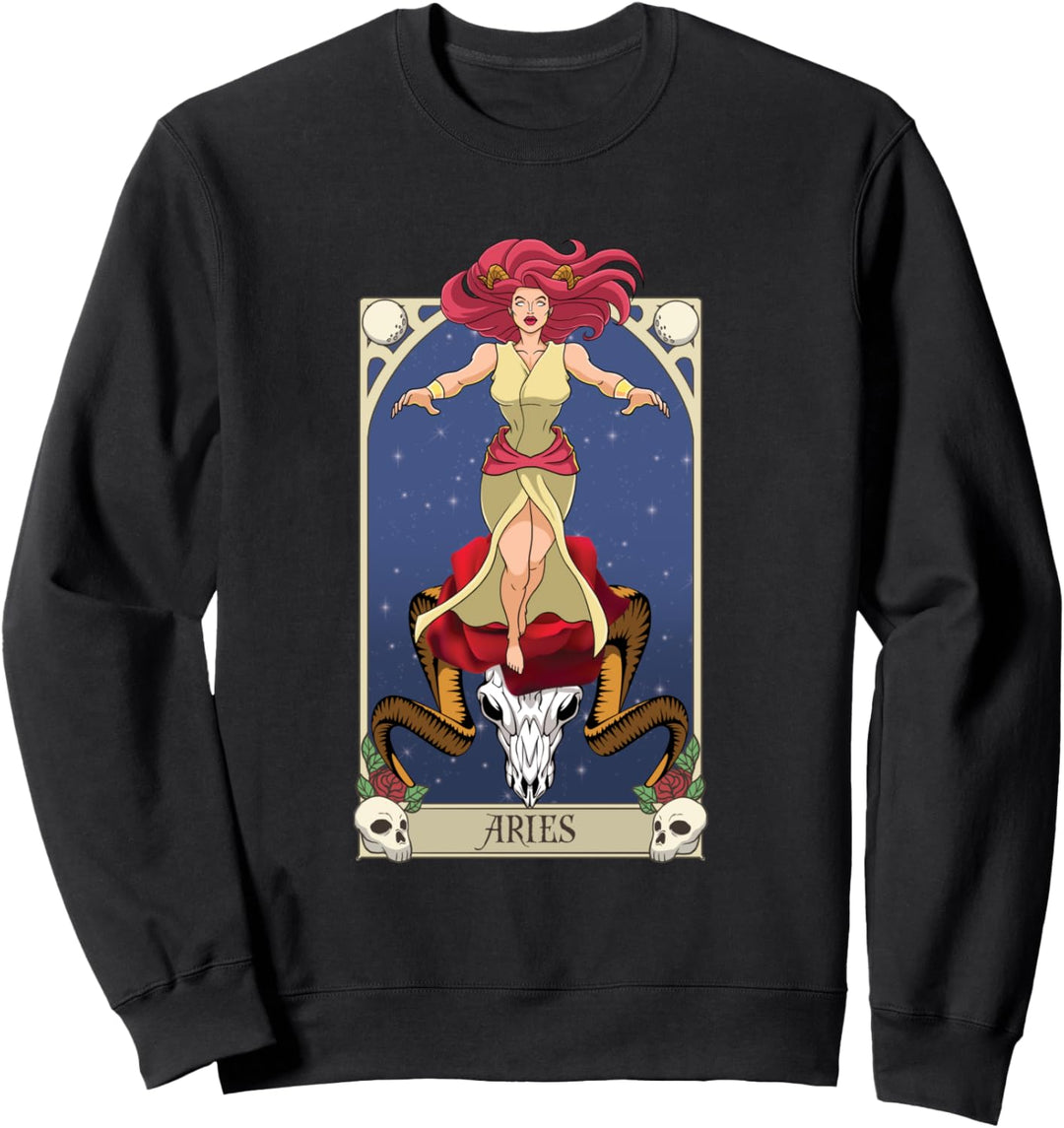 Weiblicher Widder Sternzeichen Astrologie Geburtstag Sterne Sweatshirt