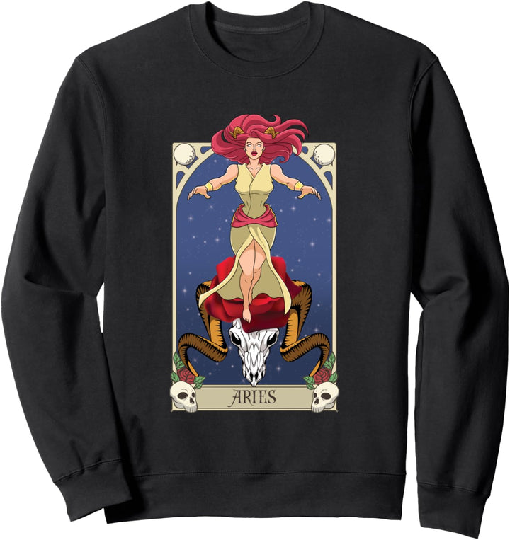 Weiblicher Widder Sternzeichen Astrologie Geburtstag Sterne Sweatshirt