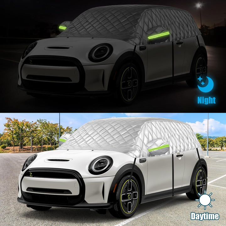 Verdickt Autoabdeckung Wasserdicht Ersatz für Mini Cooper 3 Door 2000-2025, Sonnenfest Hälfte Halbga