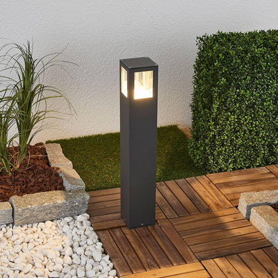 Lucande LED Aussenleuchte 'Nicola' (spritzwassergeschützt) (Modern) in Schwarz aus Aluminium (1 flam