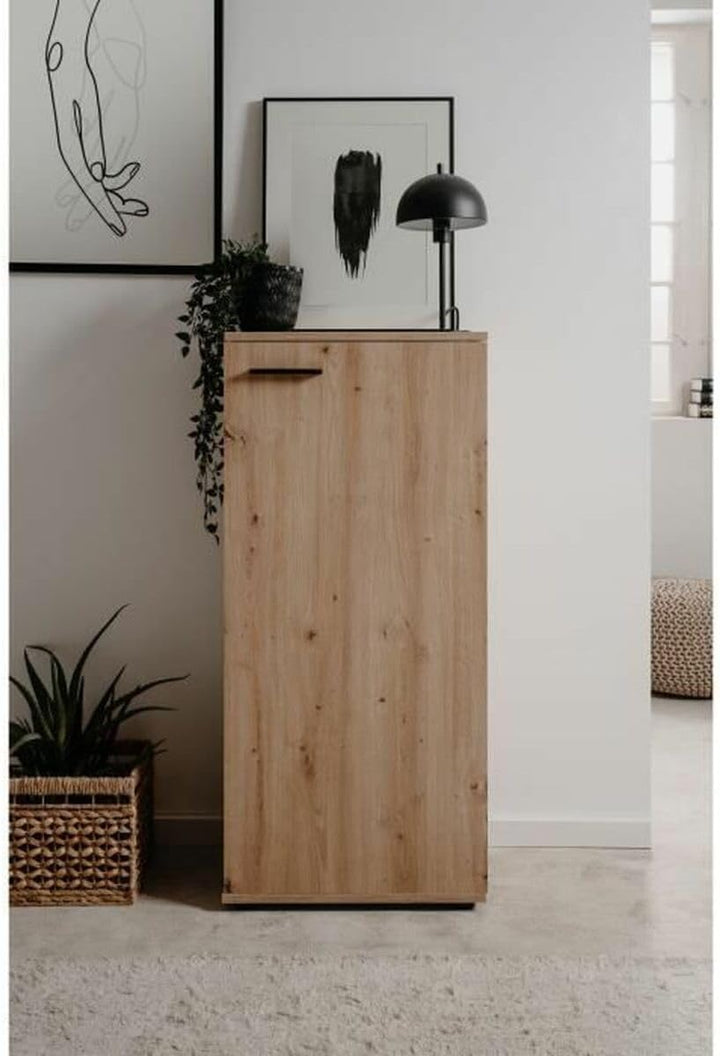 Schuhschrank, Kommode, Holzwerkstoff, Dekor Artisan Oak, Mass: B x H x T ca. 50 x 110 x 34 cm