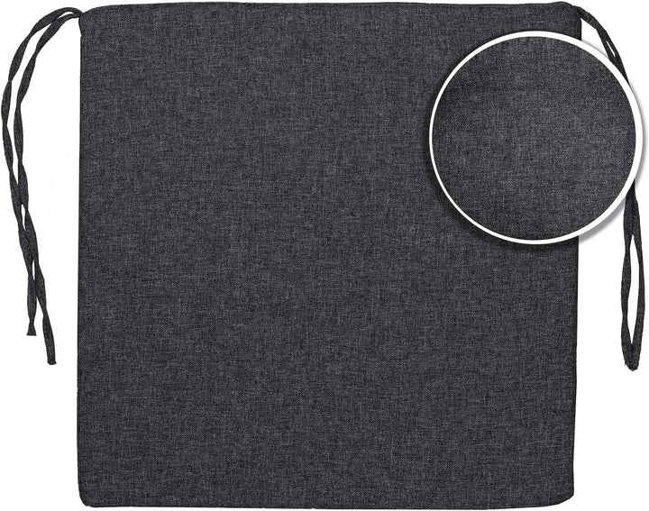 sunnypillow 4er Set Stuhlkissen mit Bindebänder - 40 x 40 x 3 cm - Sitzkissen Outdoor für Stühle/Bän