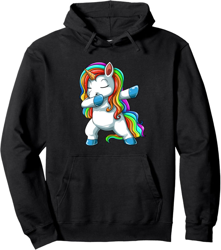 Niedlich Dabbing Einhorn Mädchen Pullover Hoodie