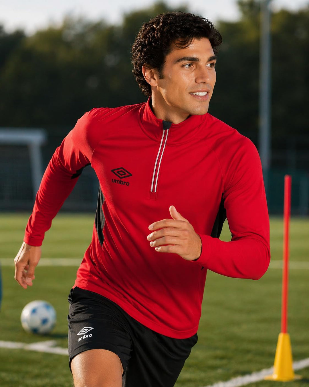UMBRO Herren Off Field Jacke M Vermillion/Black, M Vermillion/Black