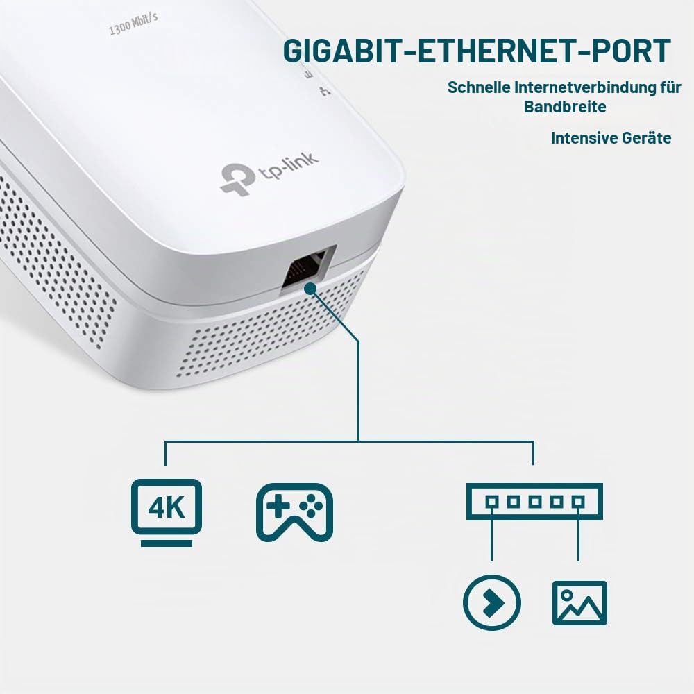 TP-Link TL Adapter-Set CPL weiss CPL 2 X CPL AV1200, 1 Port, 2 X CPL AV1200, 1 Port
