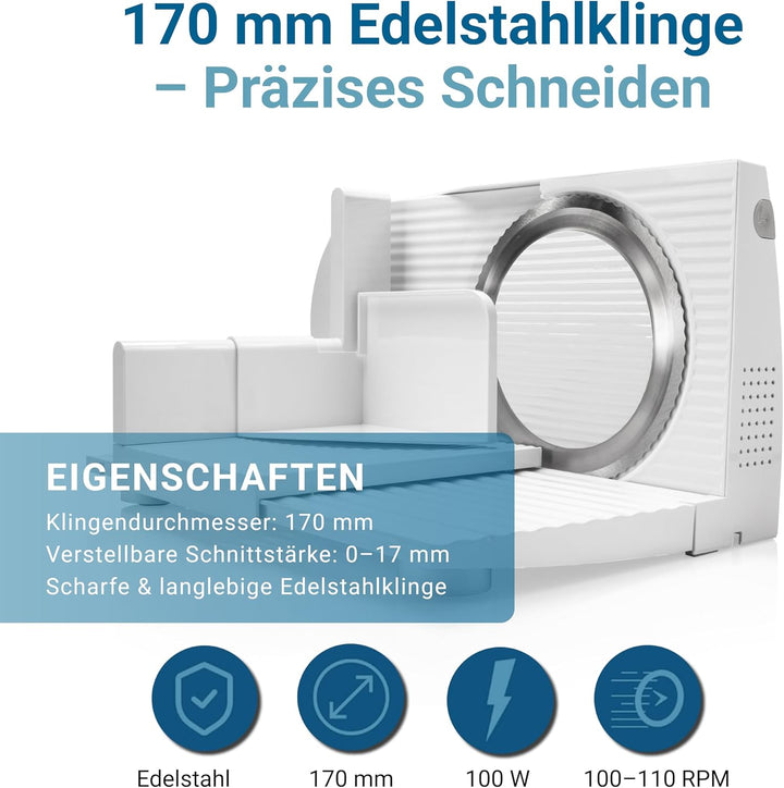 EUREL RS42 Allesschneider | Made in Europa I platzsparend klappbar Elektrischer Schneidemaschine, Br