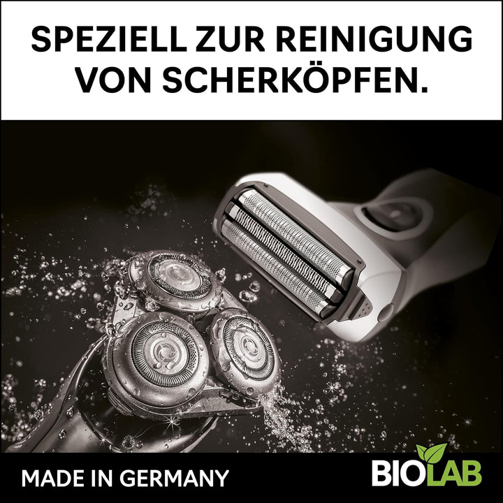 BIOLAB Bio Scherkopfreiniger (2 x 1000 ml) Nachfüllflüssigkeit für Clean & Renew, passend für Braun