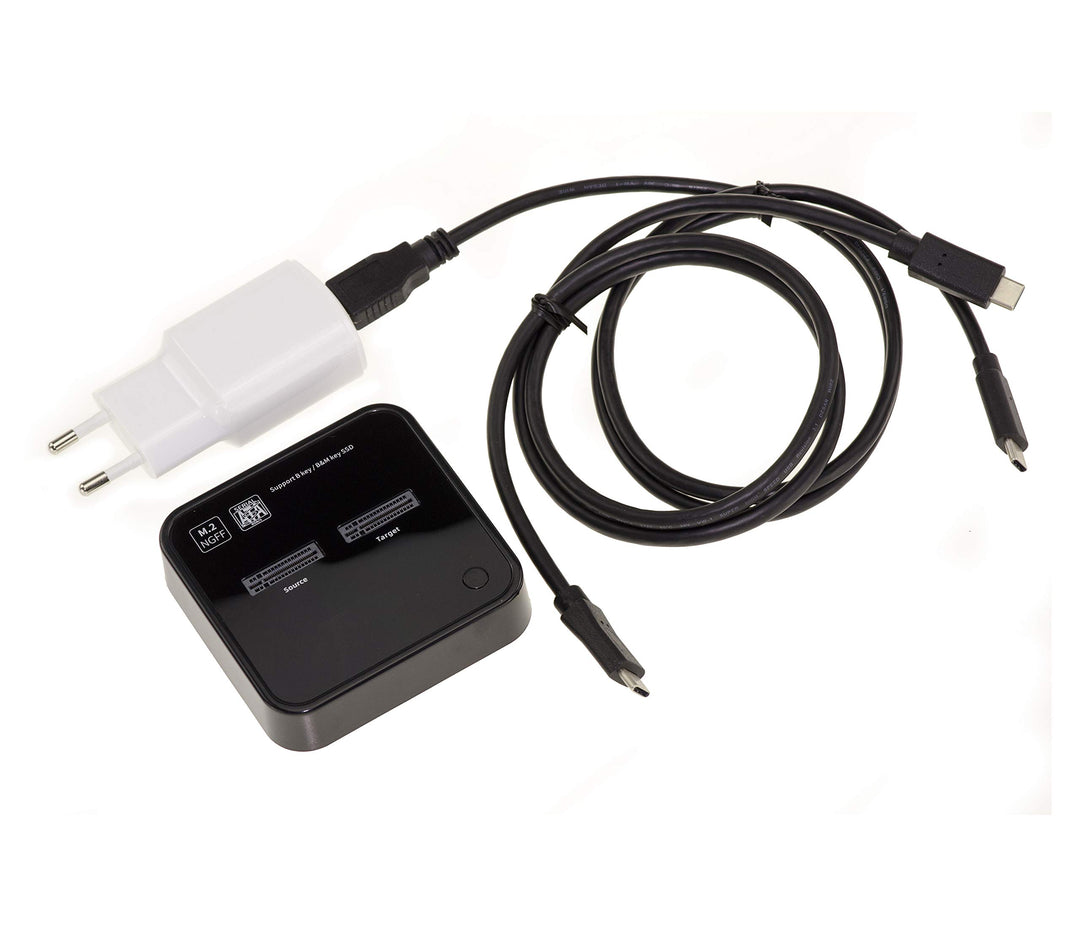 KALEA INFORMATIQUE Docking Station. Dock für 2 SSD M2 SATA Anschluss USB 3.2 Gen1 5GB mit Clonage-Fu