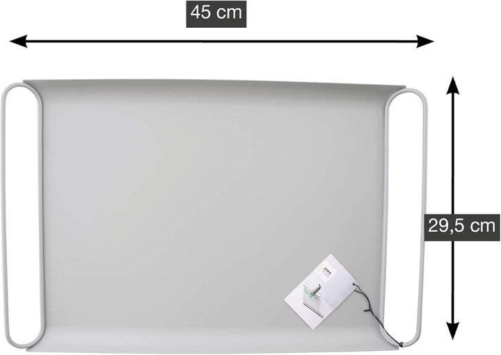 Point-Virgule Serviertablett aus Metall mit Handgriffe, Trendiger deko tablett für Küche, Salbeigrün