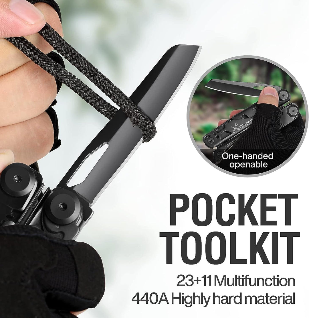 MIAOKE Multitool 23 in 1 mit Premium-Geschenkbox, Schraubendreher Säge Schraubendreher Flaschenöffne