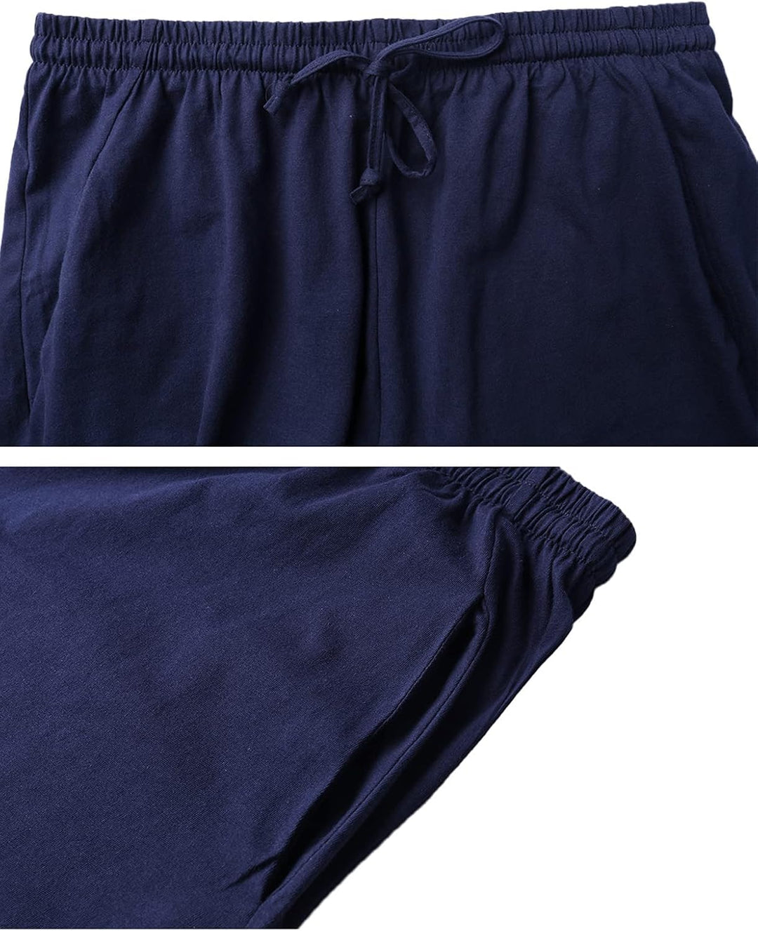 Irdcomps Herren Schlafanzughose Baumwolle Kurz Pyjamahose Schlafhose Schlafshorts Sommer Bermudahose