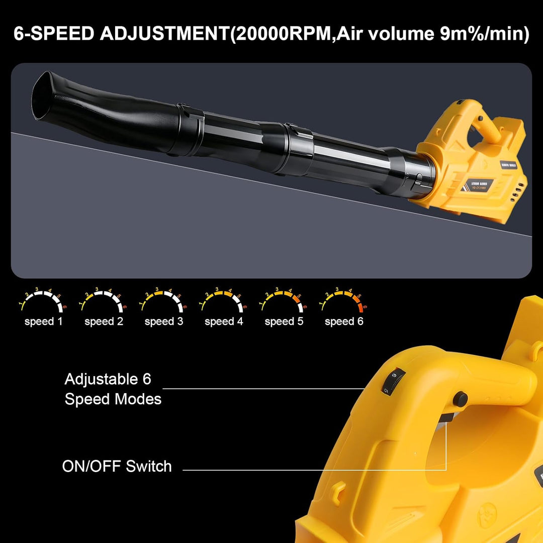 Akku-Laubbläser für Dewalt Akku 18V für Garten &amp; Rasen-Staub (ohne akku) | 6-stufig,Einrastfunktion,