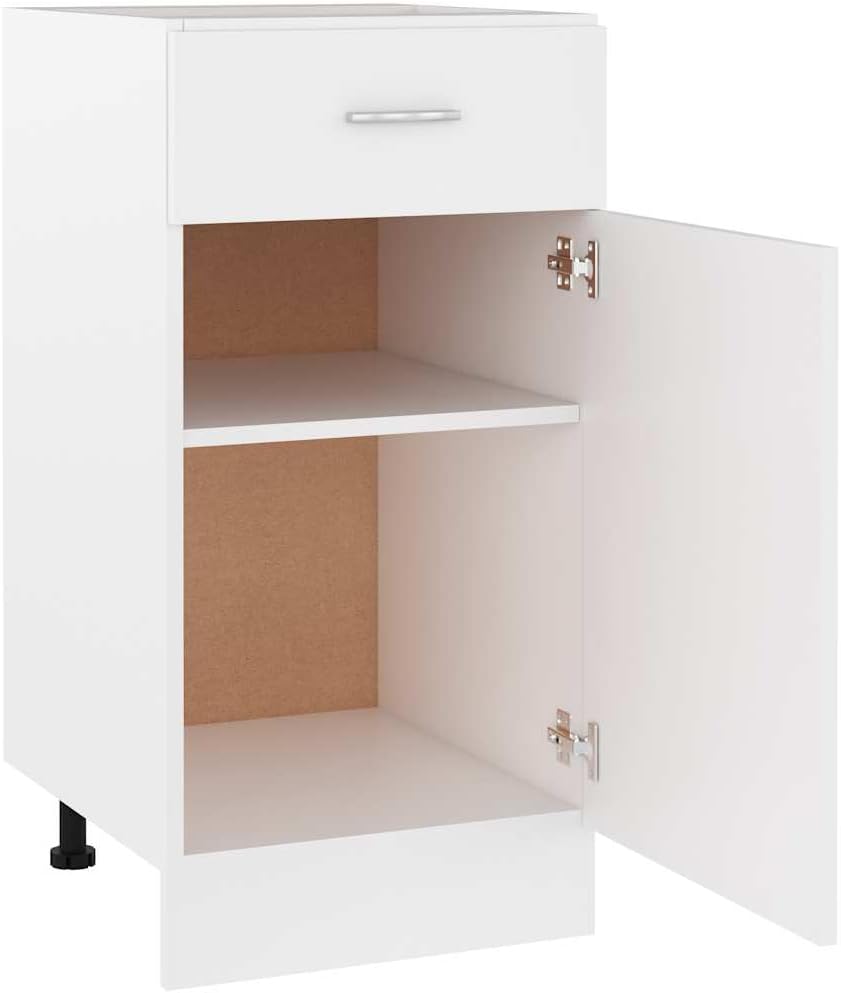vidaXL Unterschrank 60x46x81,5 cm, Weiss, Holzwerkstoff, Bad- & Küchenschrank, Unterbeckenschrank, W